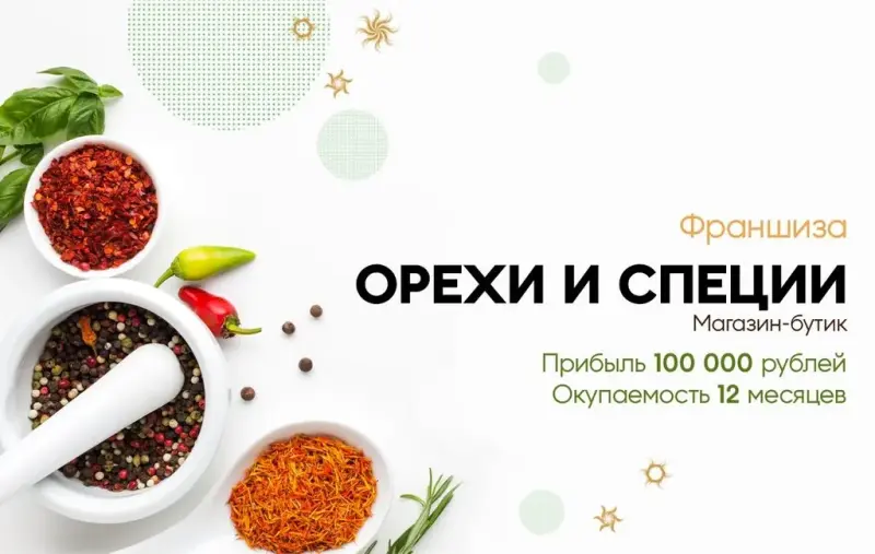 Франшиза Орехи и Специи - магазин-бутик